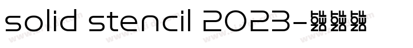 solid stencil 2023字体转换